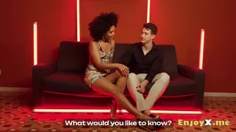 Biracial Couple's Rough Fuck Session with Hairy Pussy and Facial Cumshot