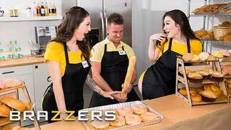 Maddy May & Lily Lou Share Van Wylde's Thick Cock in Steamy Bakery Threesome