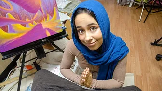 Hijab-Wearing Stepsister Uses Her Mouth to Keep Stepbrother Quiet