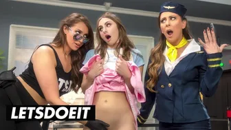Lesbian Smuggler Ravaged by Airport Security and Stewardess