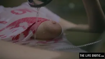 Emily J's Puffy Nipples & Shower Toy Masturbation