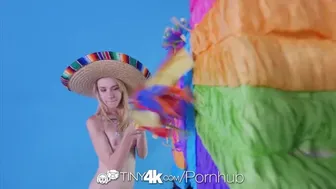 Skinny teen Kristy May gets rammed in a hardcore gangbang