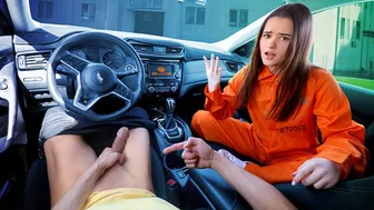 Trinity Olsen's Steamy Car Blowjob Ignites Taboo Step Sibling Passion