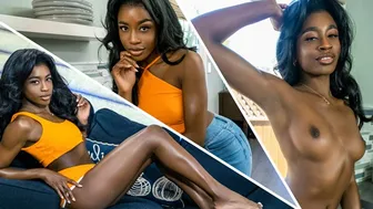 Curvy Ebony Teen Shoots Explicit Tape With Her Step Sibling