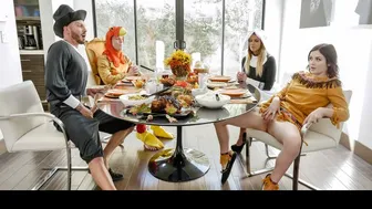 Rosalyn Sphinx & Brooklyn Chase's Taboo Thanksgiving Threesome Feast