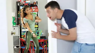 Slender Asian Step Sister Shares Secret TikTok Fantasies with Step Brother