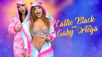 Curvy Latina Babes Callie & Gaby Ride Hard Throbbing Cocks