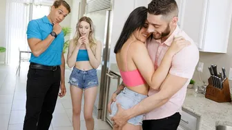 Seductive Stepdaughters Kylie & Lily Explore Taboo Desires With Hungry Dads