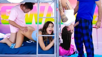 Stepdaughters Swap Roles with Stepdads for Wild Parents' Day Orgy