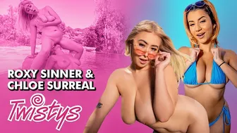 Chloe Surreal & Roxie Sinner's Poolside Fingering & Pussy Play