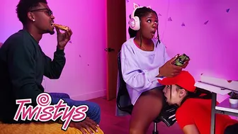 Hazel Grace Cheats Without Remorse as Rissa May Devours Her Shaved Pussy