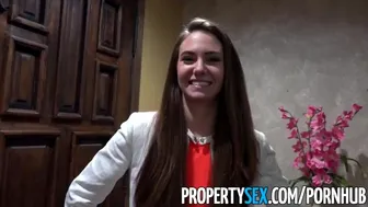 Real estate agent fucks film producer client during property tour