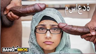 Mia Khalifa Takes Two Massive Black Cocks in Intense Threesome Scene