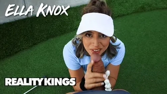 Ella Knox Rewards Her Man's Golf Lesson with a Blowjob and Rough Fuck