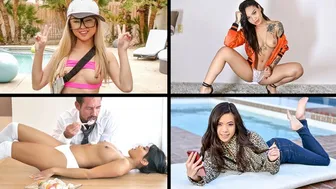 Petite Asian Babes Ember Snow Honey Gold Lulu Chu & Vina Sky in Wild Group Sex Compilation