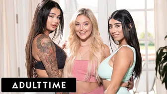 Violet Myers & Carolina Cortez Tag Team Curvy Yoga Instructor Kali Roses
