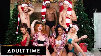 Hot Christmas Orgy with Lauren Phillips Kira Noir Kenna James & April Olsen