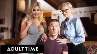 Lucky Stud Fucks Blonde MILFs Kenzie Taylor and Caitlin Bell in Wild 3some