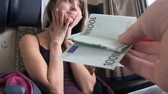 Gina Exposes Petite Frame and Perky Tits on Public Train