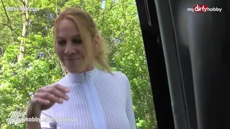 Amateur German MILF Wife Miley Weasel Fucks Outdoors with Young Stud