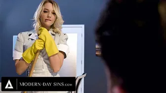 Blonde Maid Seduces Boss For Rough Office Anal Fuck