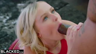 Petite Blonde Obsessed with Massive Black Cock