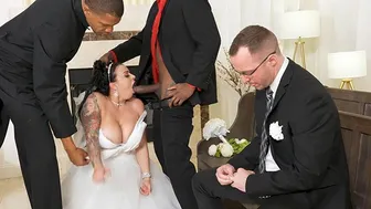 Payton Preslee's Wild Wedding Threesome with BBC and Cuckold Action