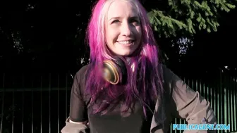 Pinkhaired Slut Proxy Paige Fucks Outdoors in Prague with Dirty Talk