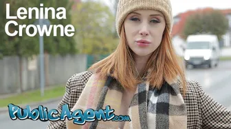 Fiery Redhead Lenina Crowne Fucks Stranger in Public for Cash