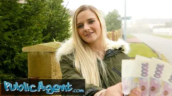 Cute Blonde Moans Loudly as Her Shaved Pussy Gets Pounded Hard in Public