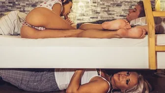 Young man seduces experienced MILF before girlfriend joins threesome