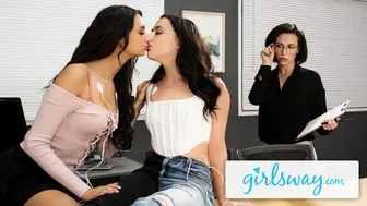 Eliza Ibarra & Whitney Wright Explore Intense Lesbian Office Lust