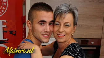 Hungry Step Grandma Gets Rough Pussy Eating and Hardcore Blowjob from Step Son