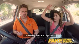 Fake Instructor Lara Duro Rides Ryan Ryder's Cock in Rough Car Sex