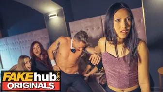 May Thai Gags on Stripper's Thick Cock in Steamy Public Bathroom