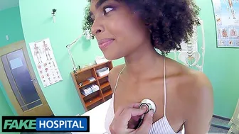 Curvy Brazilian Ebony Student Gets Intense Fake Medical Exam