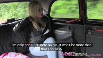 Blonde Bombshell Receives a Hot Creampie Load in a Public Cab Ride