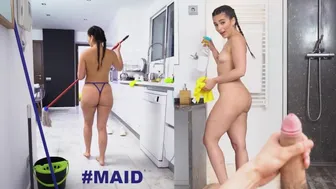 Big Booty Latin Maid Ariana Services Tommy's Thick Cock