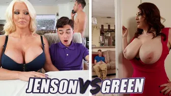 Thick Stepmom Showdown Alura Jenson and Maggie Green Battle with Big Tits and Huge Asses