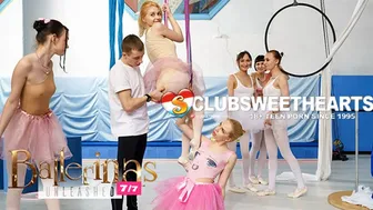 Ballerinas Seduce Their Professor After Class with Eager Deepthroat and Playful Fucking