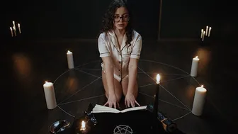 Anime Hentai Horror Nerdy Schoolgirl Summons Lustful Demon for Dark Fantasies