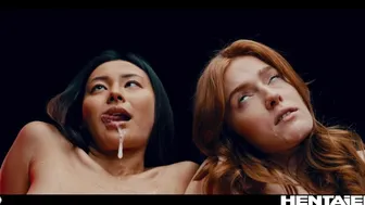 Jia Lissa and Rae Lil Black Take Monster Cock in Intense Double Penetration
