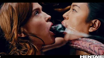 Jia Lissa and Rae Lil Black Surrender to Alien Tentacles in Hentai Fantasy