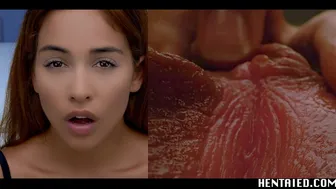 Ginebra Bellucci's Labia Stretched by Alien Tentacles & Massive Cum Load