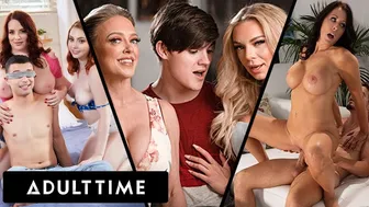 Stepson's Threesome Fantasy Unleashed as Horny Stepmoms Ride Young Cocks