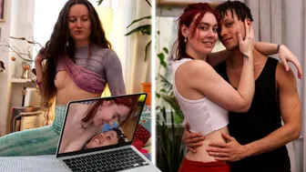 Girlfriend Pleasures Herself While Boyfriend Gets Dominated Nearby Part 1