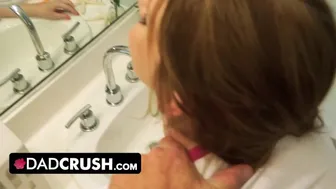 Fiery Redhead Teen Relieves Older Man's Tension With Rough Creampie Session