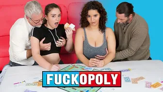 Stepdaughters Sophia Burns and Crystal Chase Fuck Their Stepdads in a Wild Group Foursome