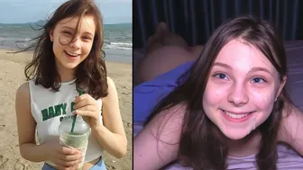 Cute European Teen Takes a Thick Facial in Public Homemade Scene
