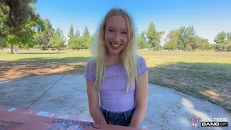 Blonde Teen Kallie Taylor Flashes and Sucks in Public During Daring First Audition